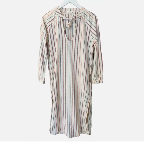 Sundry Anthropologie Cotton Midi Rainbow Striped Tunic Dress Women’s Size 0/XS - Picture 1 of 7